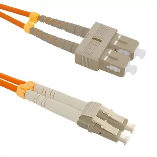 Qoltec Optic Patchcord SC/UPC LC/UPC MM 50/125 OM2 5m 54042 - Patchcordy - miniaturka - grafika 1