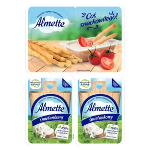 Almette Puszysty serek twarogowy śmietankowy 120 g (4 x 30 g) - Sery - miniaturka - grafika 1