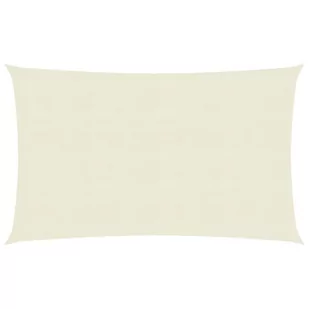 vidaXL Żagiel przeciwsłoneczny, 160 g/m, kremowy, 2,5x5 m, HDPE vidaXL - Parasole ogrodowe - miniaturka - grafika 1