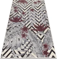 Dywany - Dywan HEOS 78540 krem / bordo LIŚCIE DŻUNGLA beżowy 120x170 cm - miniaturka - grafika 1