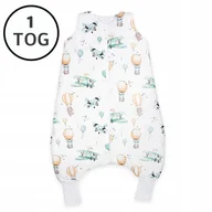 Śpiworki dla dzieci - OCIEPLANY ŚPIWOREK Z NOGAWKAMI 56-68 XS 1 TOG BAWEŁNA 100% PRODUKT POLSKI - miniaturka - grafika 1