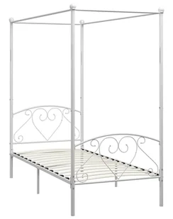 Białe metalowe łóżko z baldachimem 100x200 cm Z2-H60 - Łóżka Białe metalowe łóżko z baldachimem 100x200 cm Z2-H60 - Łóżka - miniaturka - grafika 1