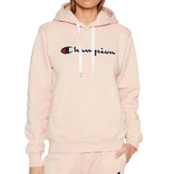 Bluzy sportowe damskie - Bluza sportowa damska Champion Wmns Organic Cotton Blend Script Logo Hoodie - miniaturka - grafika 1
