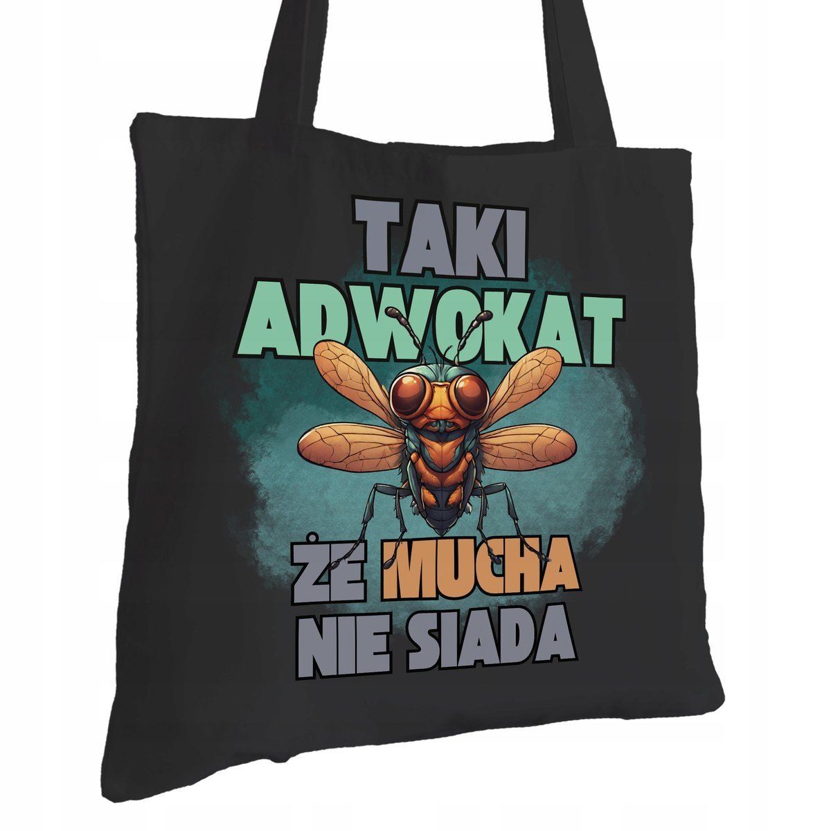 Torba Bawełniana dla Adwokata Czarna Na Prezent ekologiczna Trwały Nadruk