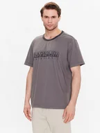 Koszulki męskie - Napapijri T-Shirt S-Santiago NP0A4H2J Szary Regular Fit - miniaturka - grafika 1