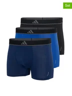 Majtki męskie - adidas Bokserki (3 pary) w kolorze granatowym, czarnym i niebieskim - miniaturka - grafika 1