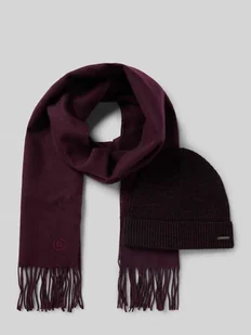 Zestaw prezentowy z czapką i szalikiem z czystej żywej wełny - Apaszki i szaliki męskie Zestaw prezentowy z czapką i szalikiem z czystej żywej wełny - Apaszki i szaliki męskie - miniaturka - grafika 1