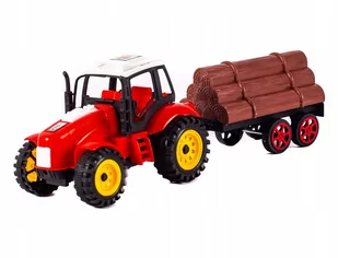 Traktor Z Drewnem Przyczepa Rolnicza Różne Kolory - Samochody i pojazdy dla dzieci - miniaturka - grafika 1