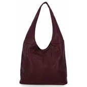 Torebki damskie - Uniwersalne Torebki Damskie Shopper Bag firmy Hernan HB0141 Ciemno Bordowa - miniaturka - grafika 1