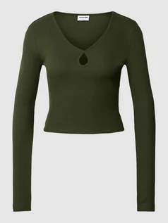 Bluzki damskie - Bluzka z długim rękawem i wycięciem model ‘MAYA’ - grafika 1