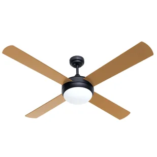 Wentylator sufitowy Wiltec Ø 122 cm z 4 łopatkami, wentylator z 3 prędkościami i lampą, wentylator z pilotem, timerem, trybem letnim i zimowym - Wentylatory sufitowe - miniaturka - grafika 1