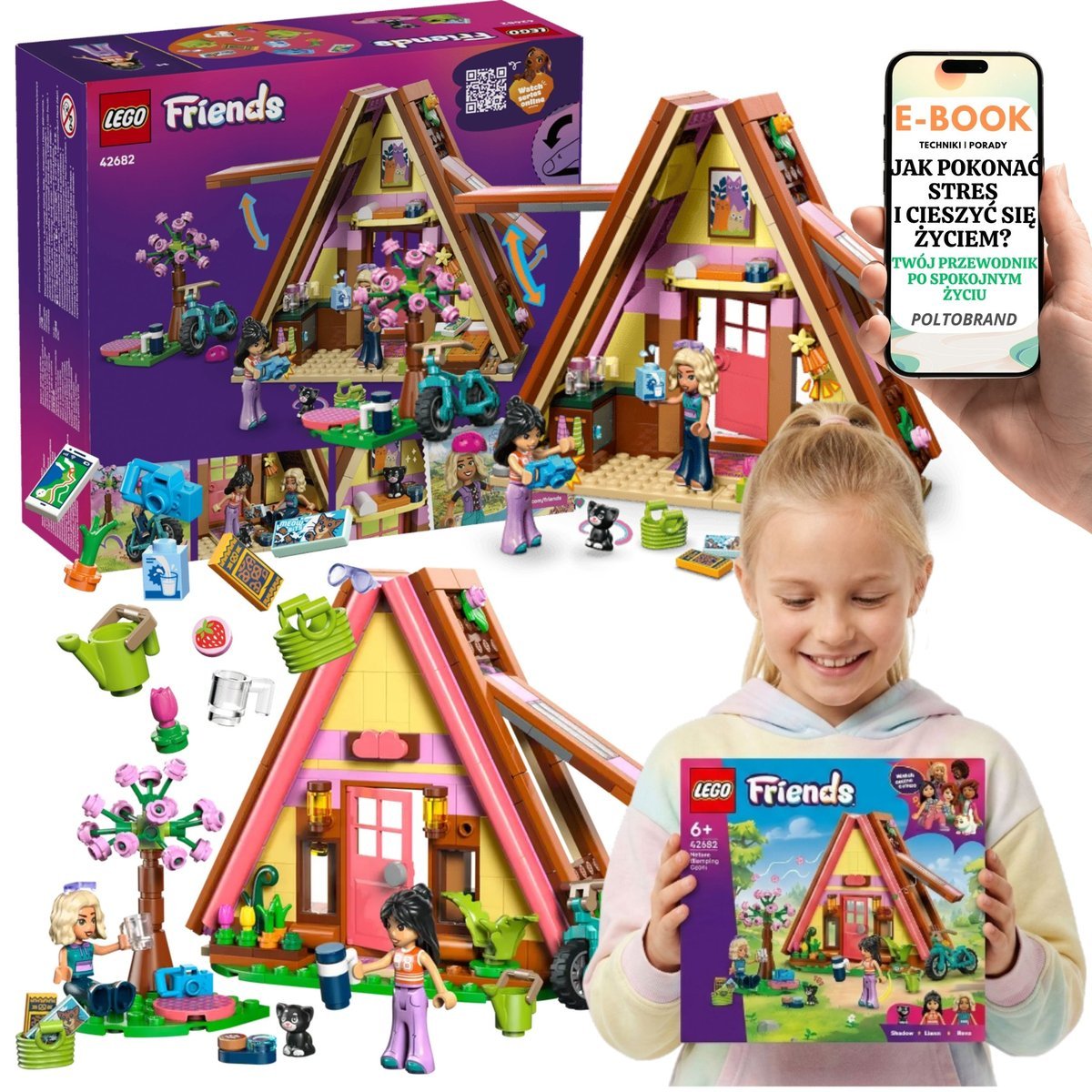 LEGO Friends Domek Glampingowy 42682 Kemping + E-BOOK-1