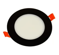 Lampy sufitowe - Oprawa panel Led podtynkowy 230V 6W 4000K czarny - miniaturka - grafika 1
