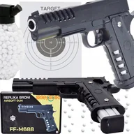 Zabawki militarne - Skleplolki ASG PISTOLET BROŃ ZABAWKA KARABIN NA KULKI BB 6MM REPLIKA 100%METAL - miniaturka - grafika 1