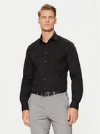 Koszule męskie - Calvin Klein Koszula Poplin Stretch Regular Shirt K10K109509 Czarny Slim Fit - miniaturka - grafika 1