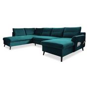 Narożniki - Turkusowa aksamitna rozkładana sofa w kształcie litery "U" Miuform Stylish Stan, lewostronna - miniaturka - grafika 1