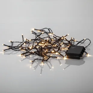 Lampki choinkowe LED 80 diod 5,6m na baterie Timer Białe Ciepłe IP44 - Oświetlenie świąteczne - miniaturka - grafika 1