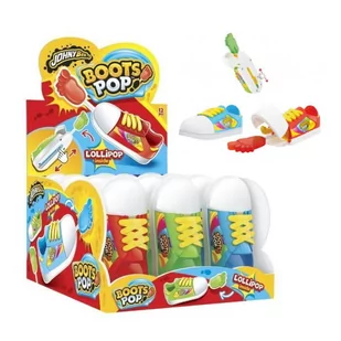 JOHNY BEE LIZAK STOPA BOOTS POP (10G) 12SZT - Gumy do żucia, lizaki, dropsy - miniaturka - grafika 1