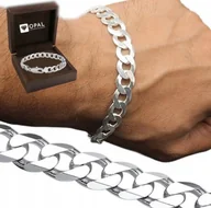 Bransolety męskie - BRANSOLETA GRUBA Srebrna Męska SREBRO pr 925 Bransoletka 11mm/22cm Pancerka - miniaturka - grafika 1