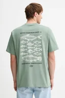 Koszulki męskie - Dickies t-shirt bawełniany męski kolor zielony z nadrukiem DK0A87QG - miniaturka - grafika 1