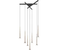 Lampy sufitowe - Zuma Line P0603-07C-SDB1 - LED żyrandol na lince BOSTON 7xLED/6W/230V czarny/złoty - miniaturka - grafika 1