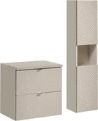 Meble łazienkowe - Zestaw meblowy 60cm z blatem i Szafką wysoką - miniaturka - grafika 1