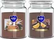 Świece - ZESTAW DUŻA Świeca zapachowa w słoiku BISPOL Aura 100H MIX "1" 2szt. - miniaturka - grafika 1