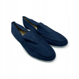 Mokasyny męskie zamszowe Old Money 44 - Mokasyny męskie - miniaturka - grafika 1