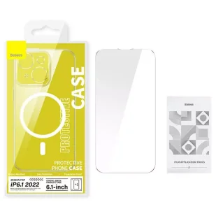 Zestaw ochronny Baseus Crystal przeźroczyste etui magnetyczne i szkło hartowane do iPhone 14 - Etui i futerały do telefonów - miniaturka - grafika 7