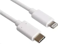 Kable USB - Kabel USB PremiumCord Lightning - USB-C 1 m Biały (kipod53) - miniaturka - grafika 1