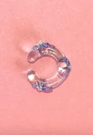 Kolczyki - Szklana nausznica z niebieskim kwiatem Sweets - miniaturka - grafika 1