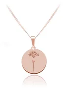 Naszyjniki - Kwiaty Polskie - Naszyjnik z Niezapominajką - rose gold - Grawer - miniaturka - grafika 1