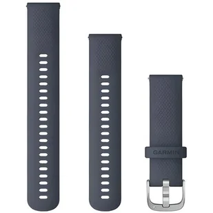 Garmin Silikonowy pasek Vivoactive 4, Venu 2 (22mm) - Granatowy ze srebrnymi detalami[010-12932-2F] 010-12932-2F - Akcesoria do smartwatchy - miniaturka - grafika 1