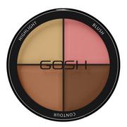 Bronzery i konturowanie twarzy - GOSH GOSH CONTOUR'N STROBE KIT PALETA DO KONTUROWANIA 4 W 1  002 Medium - miniaturka - grafika 1