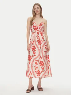 ONLY Sukienka letnia Catja 15347529 Czerwony Regular Fit - Sukienki - miniaturka - grafika 1