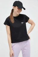 Koszulki sportowe damskie - Reebok t-shirt damski kolor czarny - miniaturka - grafika 1