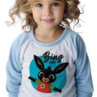 Moda i Uroda OUTLET - Piżama Dziecięca Niebieska BING *IMIĘ* Bajka Króliczek Wzory - 110 cm - miniaturka - grafika 1