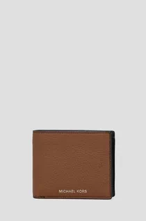Portfele - Michael Kors portfel skórzany męski kolor brązowy - grafika 1