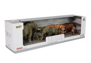 Zestaw Figurek Zwierzęta Safari Słoń Słonica Słoniątko Tygrys - Figurki dla dzieci - miniaturka - grafika 3