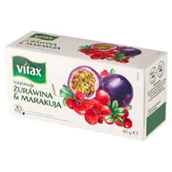 Herbata - Vitax HERBATA INSPIRATIONS ŻURAWINA&MARAKUJA 20 TOREBEK - miniaturka - grafika 1