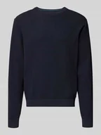 Swetry męskie - Sweter z dzianiny o kroju regular fit z czystej bawełny - miniaturka - grafika 1