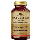 Przeziębienie i grypa - SOLGAR Witamina C do Ssania (Odporność) 500mg 90 Pastylek Żurawina-Malina - miniaturka - grafika 1