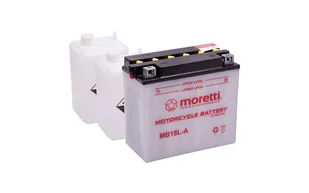 Akumulator kwasowo-ołowiowy MB18L-A 12V 18Ah Moretti - Akumulatory motocyklowe - miniaturka - grafika 1