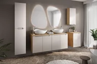 Szafki łazienkowe - Szafka łazienkowa pod umywalkę Comad Luxor 60 cm beż/jasne drewno 82-60-2D - miniaturka - grafika 1