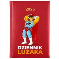 Planery - Kalendarz Czerwony A5 2025 DZIENNIK LUZAKA Terminarz Planer Notes Wzory - miniaturka - grafika 1
