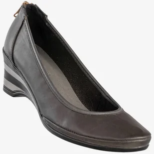 Czółenka Damskie Ekoskóra Buty Na Koturnie Szare Jezzi DA02-2 Szary 40 - Czółenka - miniaturka - grafika 1