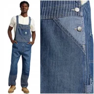 Spodnie męskie - Lee SLOUCHY BIB Fuller Springs ogrodniczki spodnie jeansowe męskie M - miniaturka - grafika 1