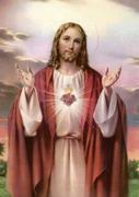 Kolorowanki, wyklejanki - Serce Jezusa haft DYI mozaika - miniaturka - grafika 1