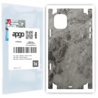 Szkła hartowane na telefon - Folia naklejka skórka strukturalna na TYŁ+BOKI do Apple iPhone 11 -  Marmur Czarny - apgo SKINS - miniaturka - grafika 1