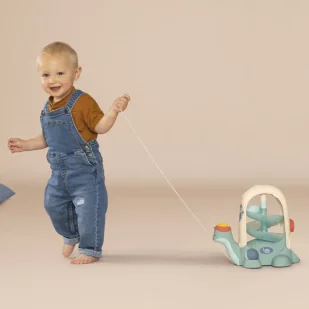 Smoby Little Źółw do ciągnięcia ze zjeżdżalnią piłeczek - Zabawki interaktywne dla dzieci - miniaturka - grafika 10